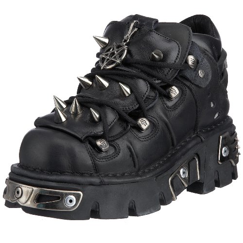 New Rock 110-S1 - Botas de Cuero para Mujer, Color Negro, Talla 38