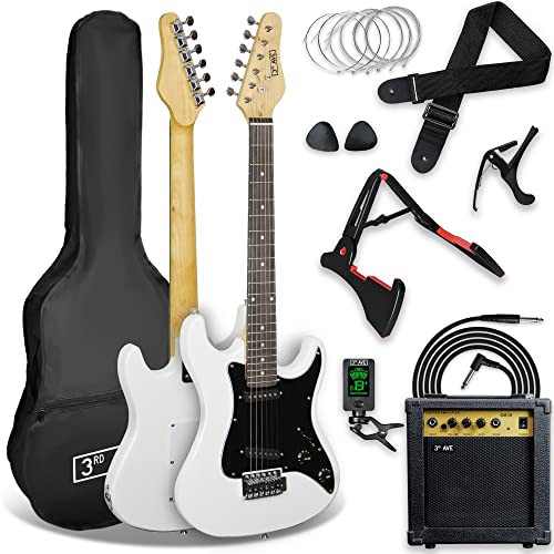 3rd Avenue XF Kit definitivo de guitarra eléctrica de tamaño 3/4, con amplificador de 10 W, sintonizador...