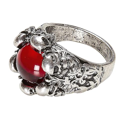 WIDMANN ? Anillo Calaveras con Gemma Womens, rojo, talla única, vd-wdm46753