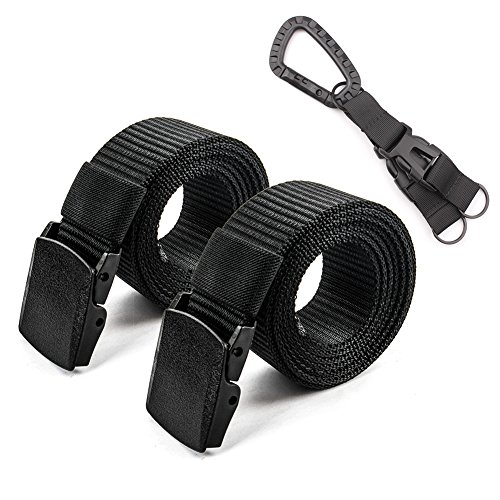 Cinturón de cintura de nylon táctico militar de la correa de los hombres del paquete 2 Cinturón de la...