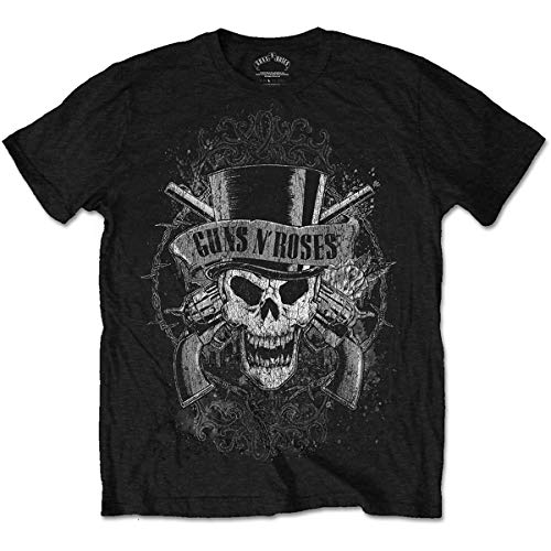 Guns n' Roses Slash Logo Axl Rose Rock Oficial Camiseta para Hombre (X-Large)