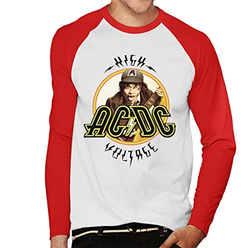 AC/DC High Voltage Angus Young Men's Baseball Long Sleeved T-Shirt