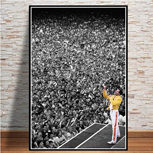 JWJQTLD Impresión En Lienzo Freddie Mercury Poster E Imprime Bohemian Rhapsody Queen Arte De Pared De Pintura...